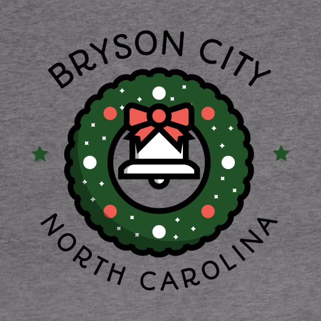 Bryson City, North Carolina Christmas by Mountain Morning Graphics